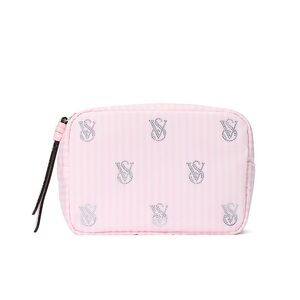 Victoria's Secret Shine Logo Jeweled Travel Makeup Bag